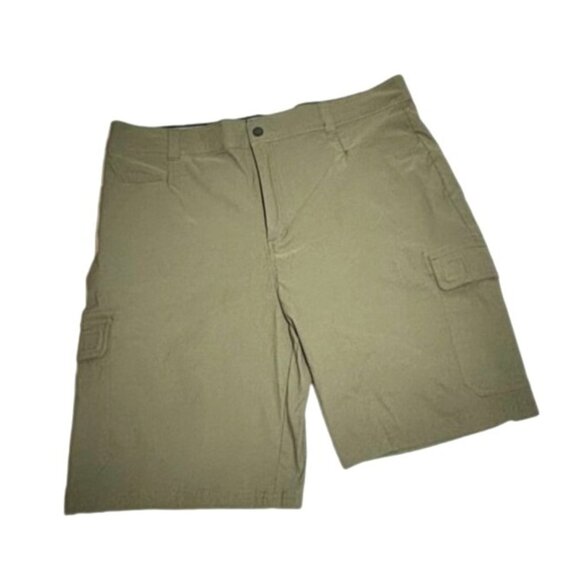 Orvis Cargo Shorts Men's Size 40 Khaki Stretch Breathable Comfort Hidden Pocket - Picture 1 of 9